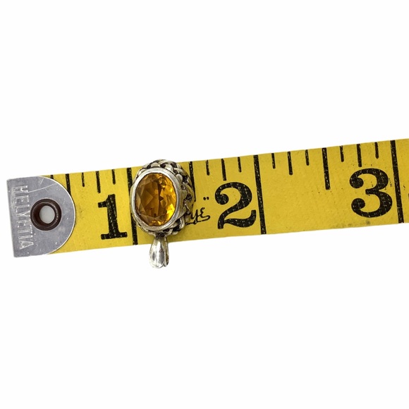 SILVER CITRINE PENDANT & EARRINGS SET - Picture 7 of 9